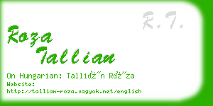 roza tallian business card